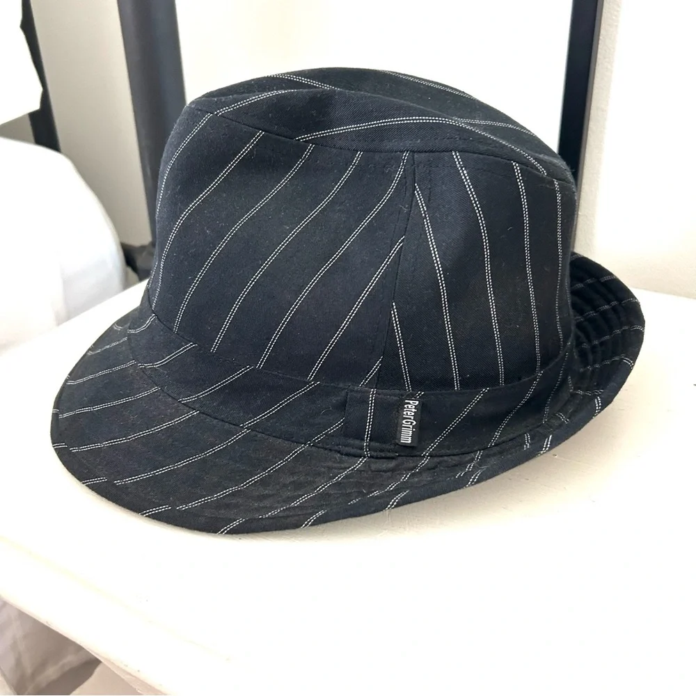 Peter Grimm Cotton Blend Pinstripe Fedora. Size S/M.